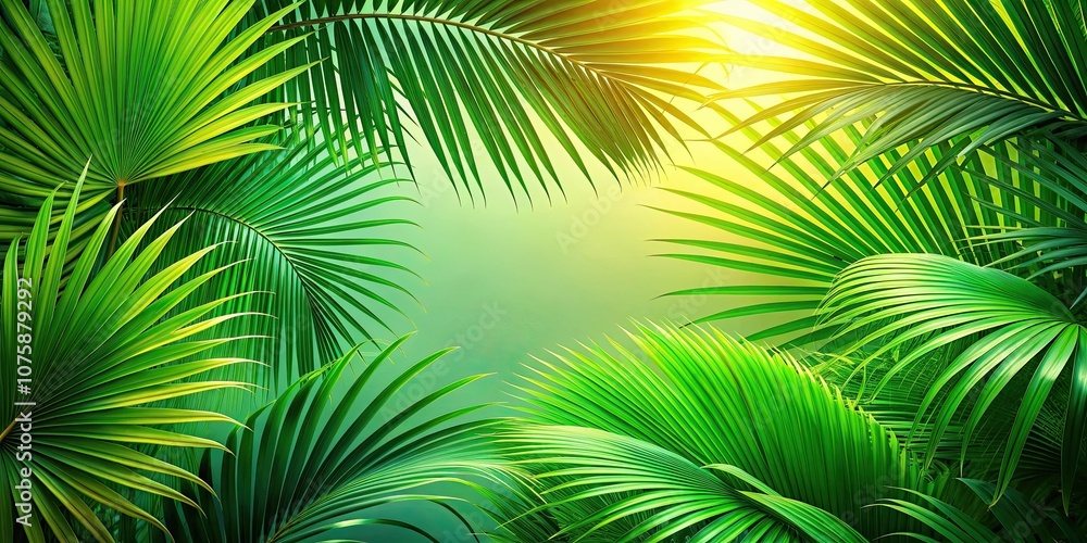 Tropical palm leaves in vibrant green hues, perfect for summer designs and backgrounds, exotic, foliage, nature, tropical Tropical palm leaves in vibrant green hues, perfect for summer designs and backgrounds, exotic, foliage, nature, tropical
