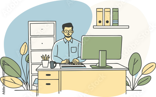this-vector-illustration-captures-a-modern-corpora (11).eps