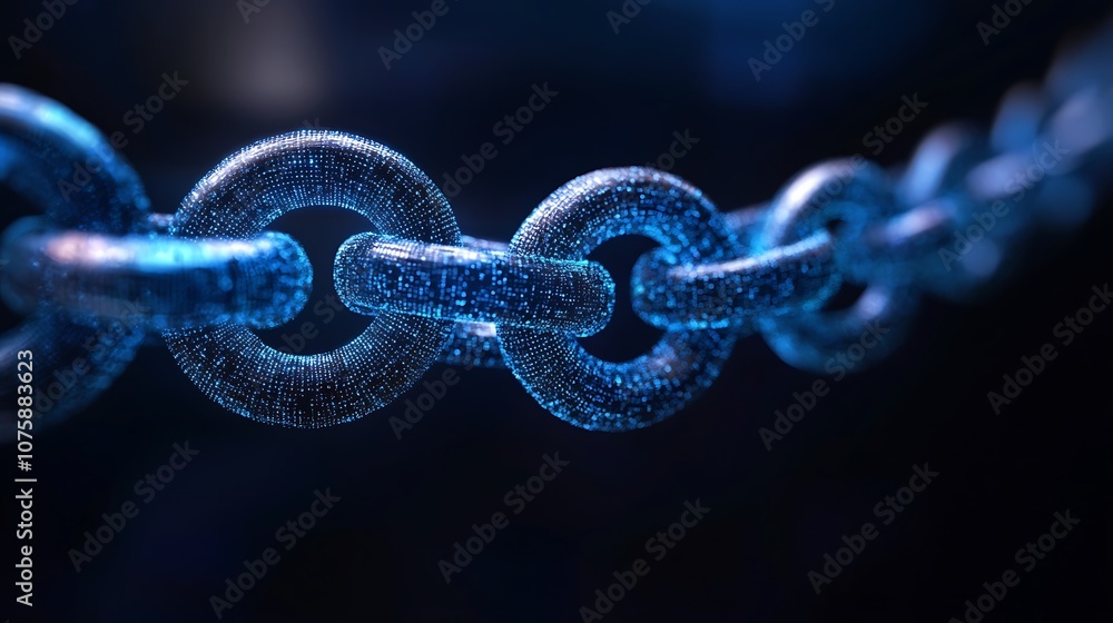 A close-up view of interconnected digital links, symbolizing technology and connectivity. A close-up view of interconnected digital links, symbolizing technology and connectivity.