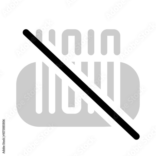 no barcode detection icon with bulk style, perfect for user interface projects