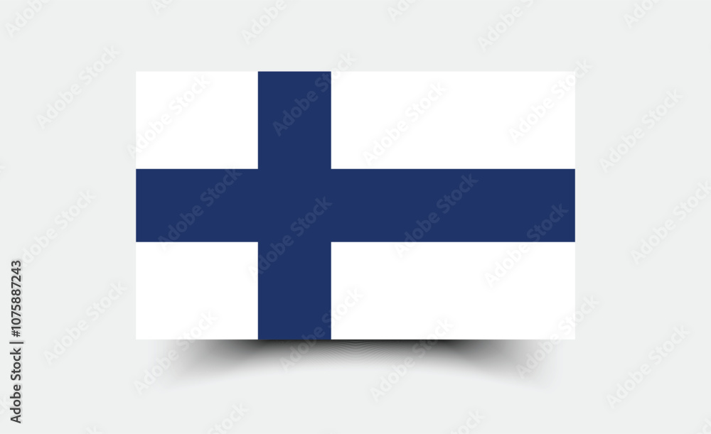 Naklejka premium Finland flag official colors and proportion digital vector illustration