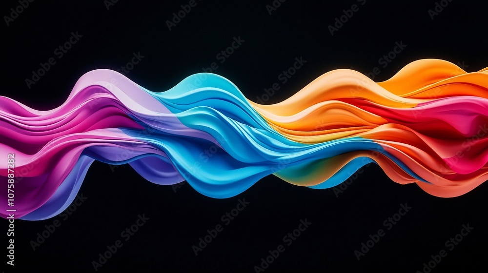Flowing Vibrant Waves of Dynamic Energy and Motion in Captivating Hues Flowing Vibrant Waves of Dynamic Energy and Motion in Captivating Hues