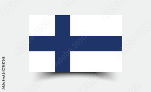 Finland flag official colors and proportion digital vector illustration