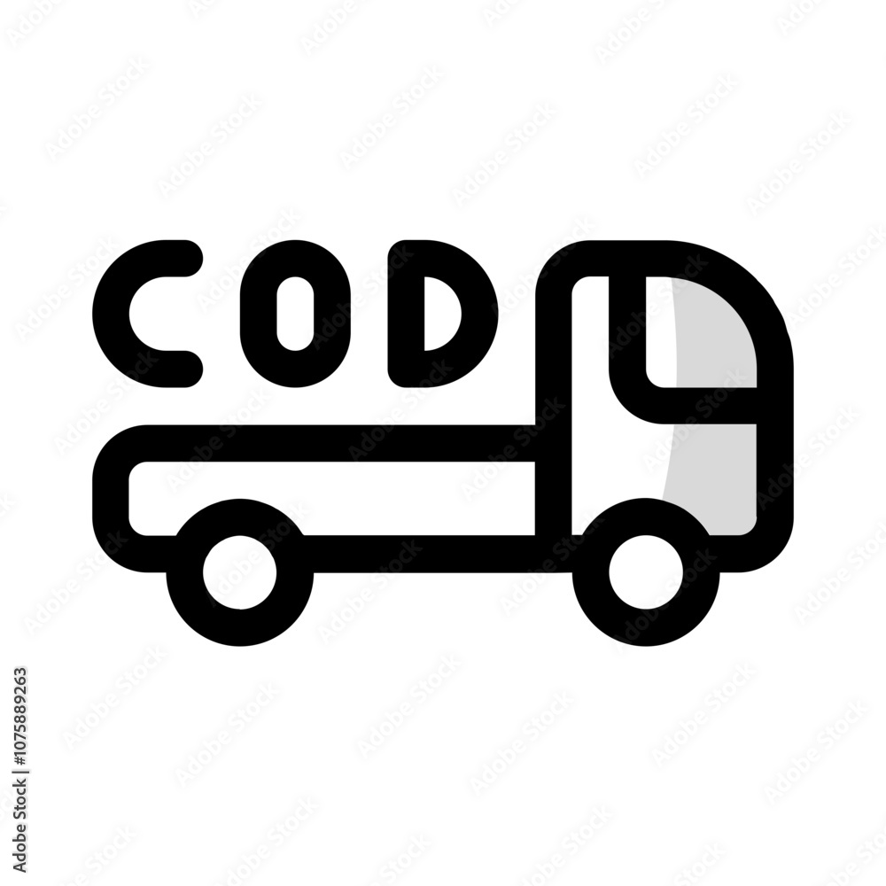 cod delivery icon with shady style, perfect for user interface projects cod delivery icon with shady style, perfect for user interface projects