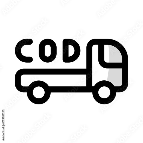 cod delivery icon with shady style, perfect for user interface projects