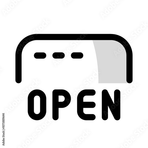 open shop icon with shady style, perfect for user interface projects