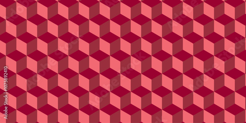 3d square shape abstract background design | Geometric shape with red magenta color with line for popular use