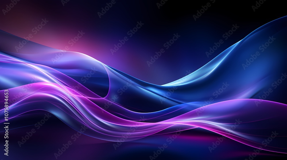 Naklejka premium digital technology purple blue spiral circle particle poster background