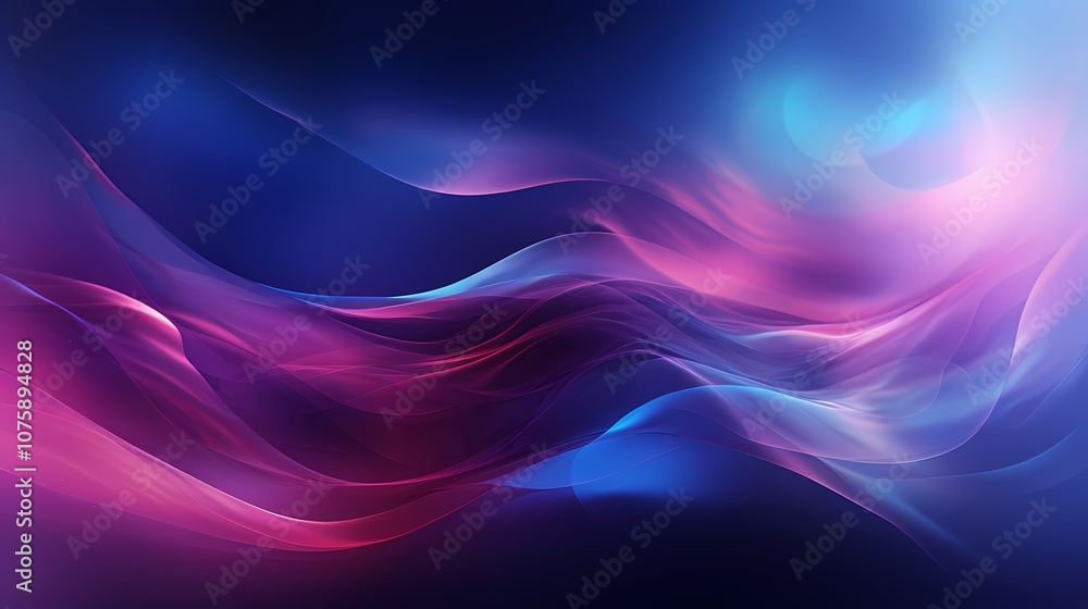 Obraz premium digital technology purple blue spiral circle particle poster background