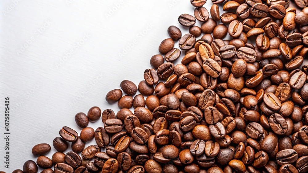 Coffee beans scattered on a light background, coffee, beans, scattered, background, texture, caffeine, breakfast, aroma, organic Coffee beans scattered on a light background, coffee, beans, scattered, background, texture, caffeine, breakfast, aroma, organic