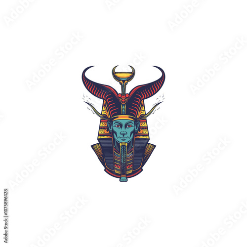 God of egypt logo design vector