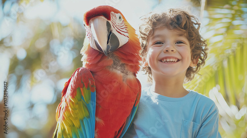 Joyful Child and Macaw: A v...