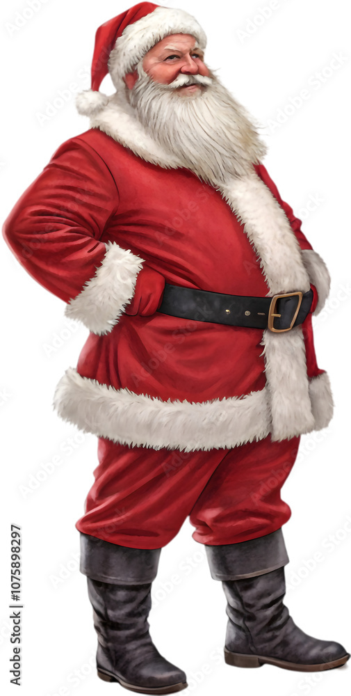 Jolly Santa Claus smiling with rosy cheeks cheerfully. Jolly Santa Claus smiling with rosy cheeks cheerfully.