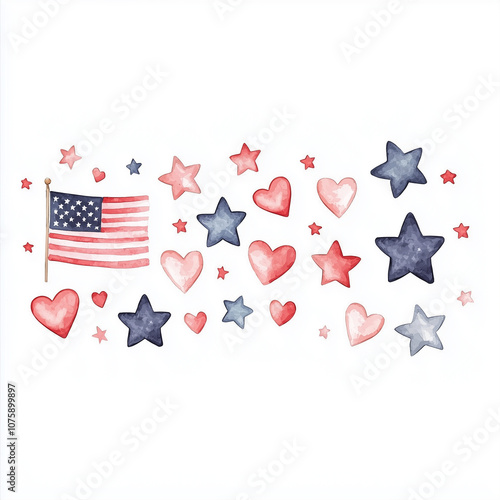 Patriotic Hearts and Stars:...