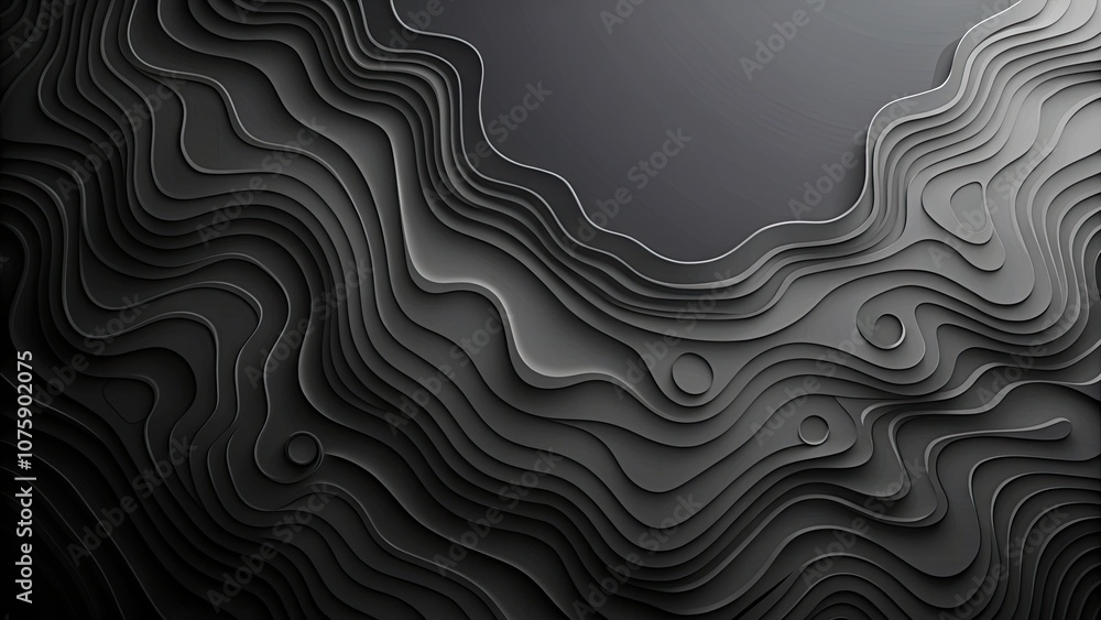 Paper cut topographic background with black and gray gradient, dark colors, paper cut,topographic, background, black, gray Paper cut topographic background with black and gray gradient, dark colors, paper cut,topographic, background, black, gray