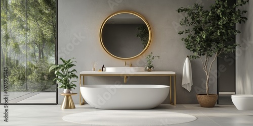 Modern Bathroom with Freest...