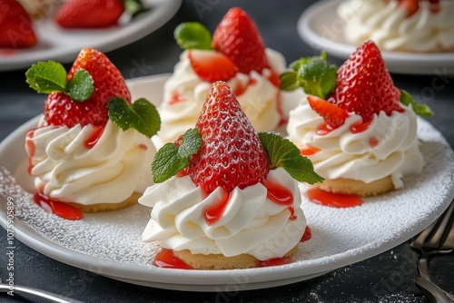Strawberry and Whipped Crea...