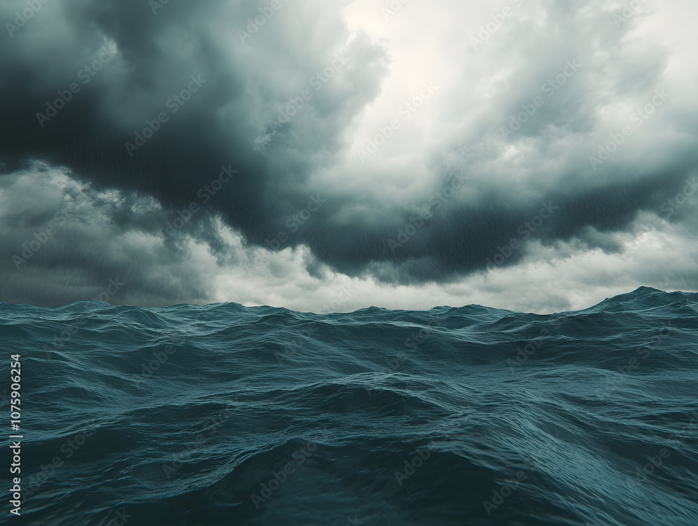 Stormy waves crash against dark skies Stormy waves crash against dark skies