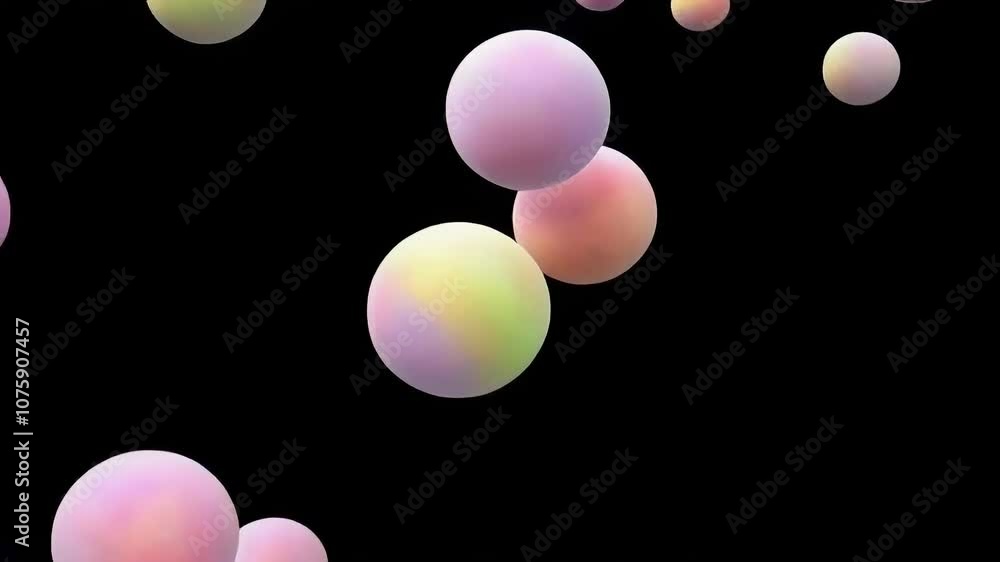 A collection of colorful spheres glows softly against a dark background, creating a tranquil atmosphere reminiscent of a peaceful evening sky A collection of colorful spheres glows softly against a dark background, creating a tranquil atmosphere reminiscent of a peaceful evening sky