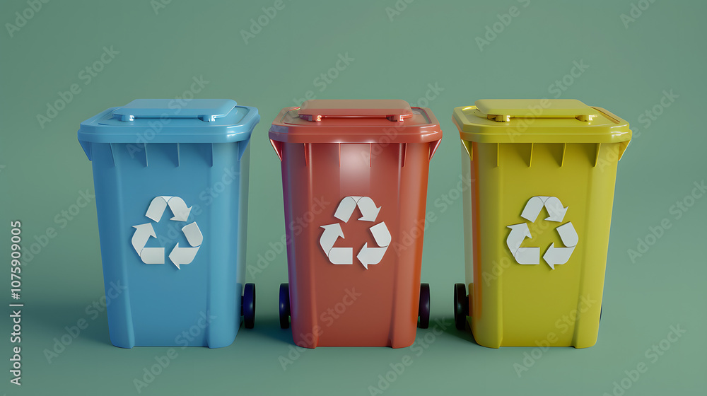 Waste Sorting icon 3D Waste Sorting icon 3D