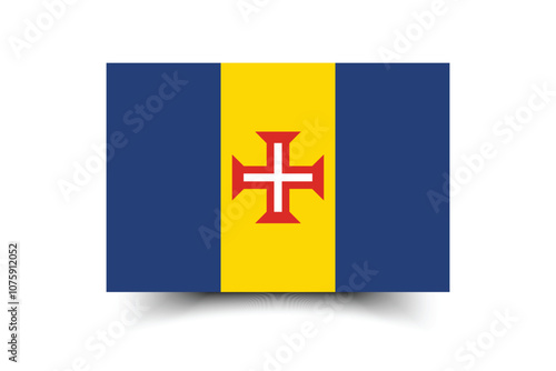 Madeira flag official colors and proportion digital vector illustration