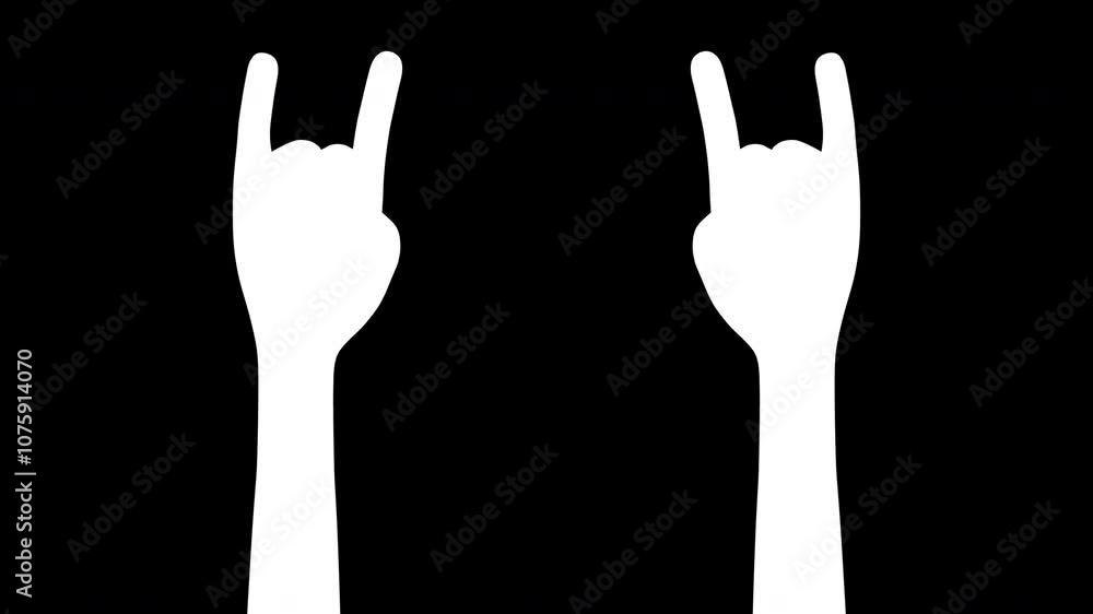 Rock and Roll 3D Hands Animation on Alpha Channel, Loop
Rock and Roll 3D Hands Animation on Alpha Channel, Loop