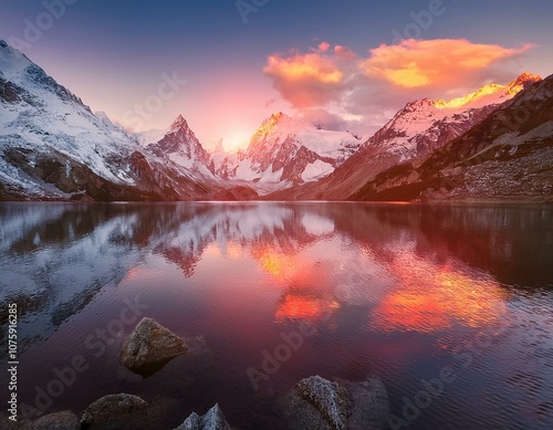 Tranquil Mountain Landscape at Dawn