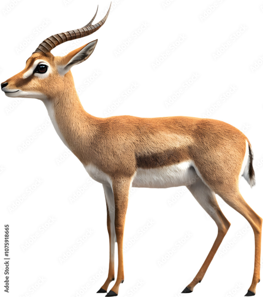 Adorable cartoon antelope with cheerful expression. Adorable cartoon antelope with cheerful expression.