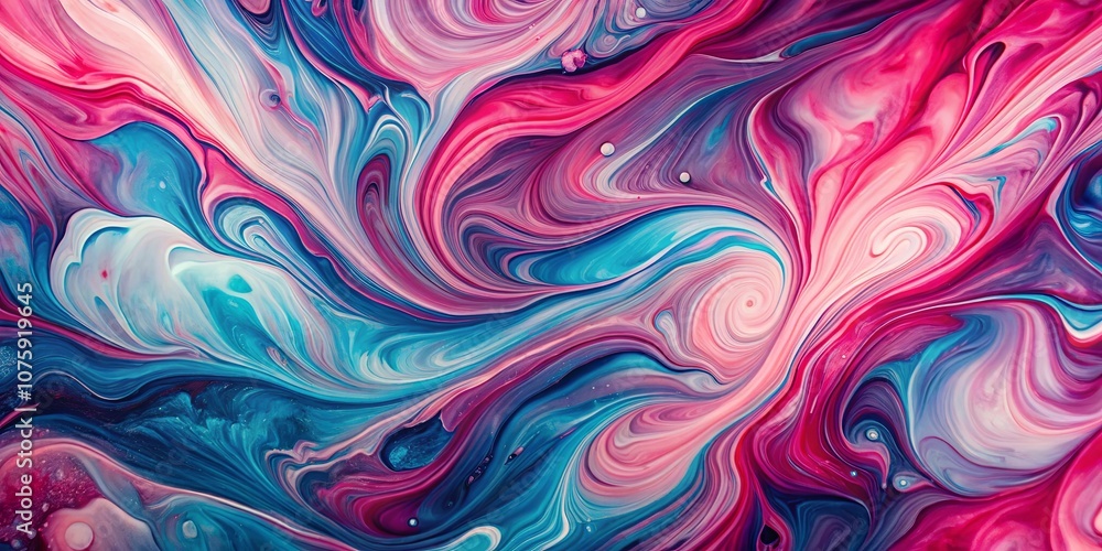 Abstract Swirling Hues of Blue, Pink, and White in a Liquid Art Form Abstract Swirling Hues of Blue, Pink, and White in a Liquid Art Form
