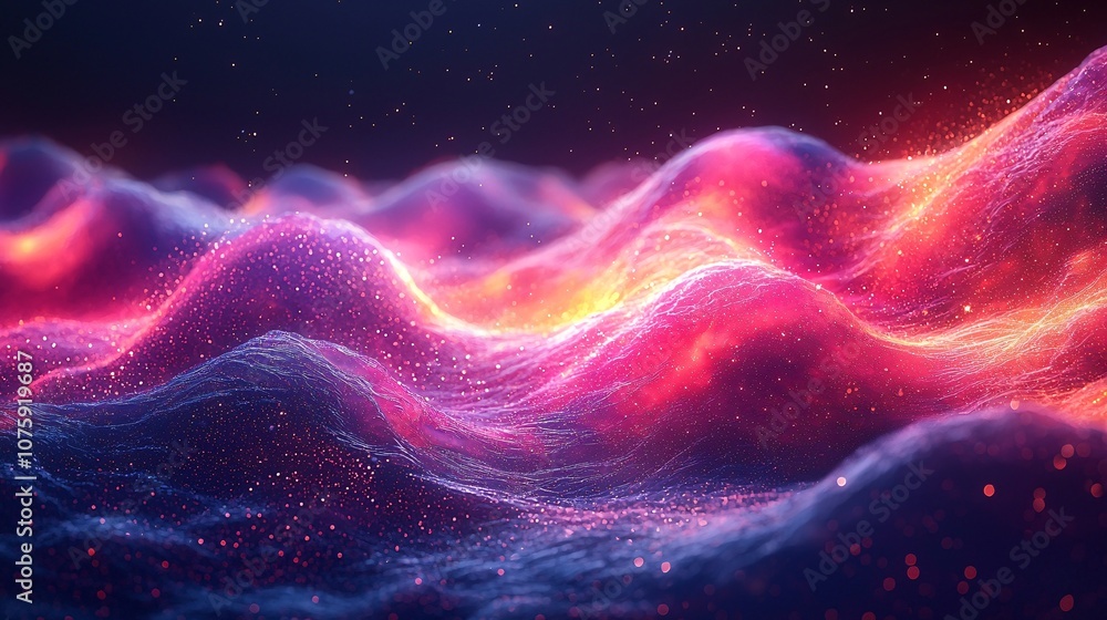 Explore the mesmerizing waves of neon light in fluid motion Explore the mesmerizing waves of neon light in fluid motion
