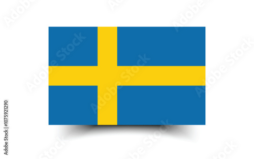 Sweden flag official colors and proportion digital vector illustration