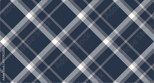 Vector checkered pattern. Tartan, textured seamless twill for flannel shirts, duvet covers, other autumn winter textile mills. Vector Format