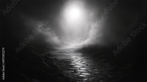 A Journey Through the Enigmatic Fog and Ethereal Light Pathway