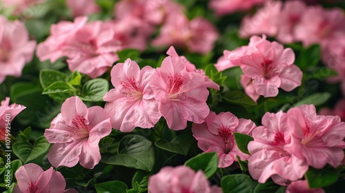 Close-up view of a cluster of vibrant pink flowers in full bloom, showcasing their delicate petals and intricate details.