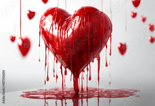 card design splatter art holiday romance dripping digital fantasy white bleeding day artistic 3d image valentines photo