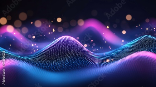 Wallpaper Mural Abstract waves of light and color in a digital space. Torontodigital.ca