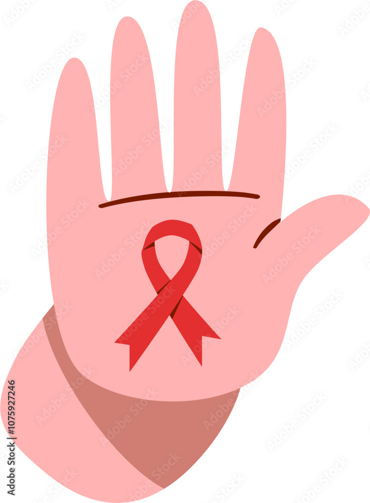 World AIDS day illustration. HIV prevention. Red ribbon AIDS Awareness. World AIDS day illustration. HIV prevention. Red ribbon AIDS Awareness.
