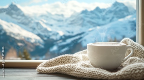 Wallpaper Mural Cozy Winter Scene with a Cup of Coffee Torontodigital.ca