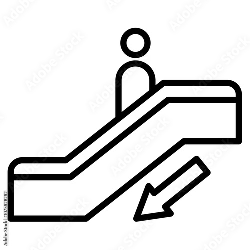 Escalator Down Icon