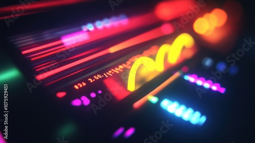 Wallpaper Mural Neon Lights on Audio Console Torontodigital.ca