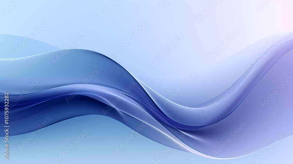 Obraz premium digital technology silver and white abstract wave poster background