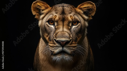 Close-up Portrait of a Lioness