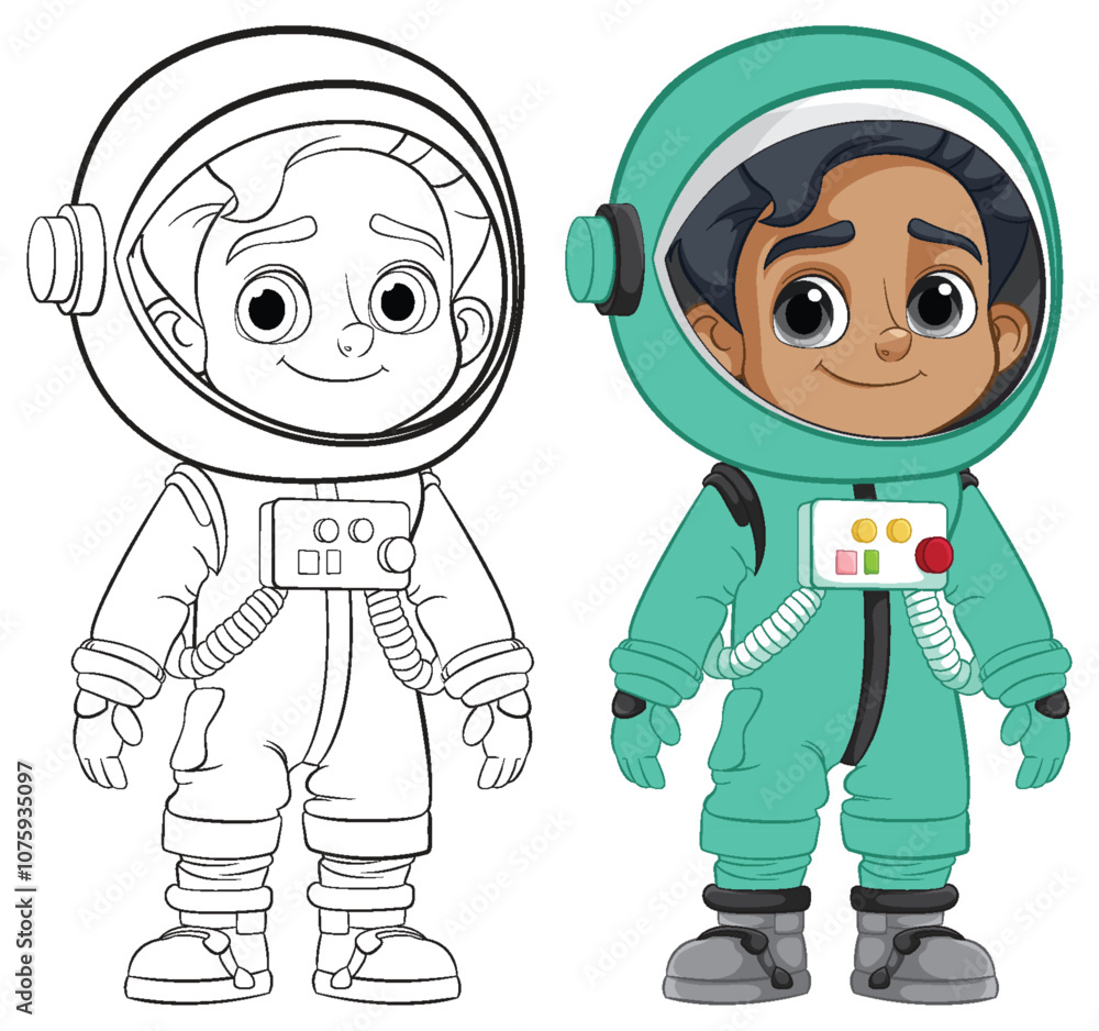 Cute Astronaut Vector Illustration Cute Astronaut Vector Illustration