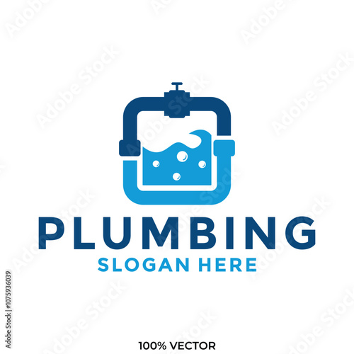 Plumbing Service logo design vector Template