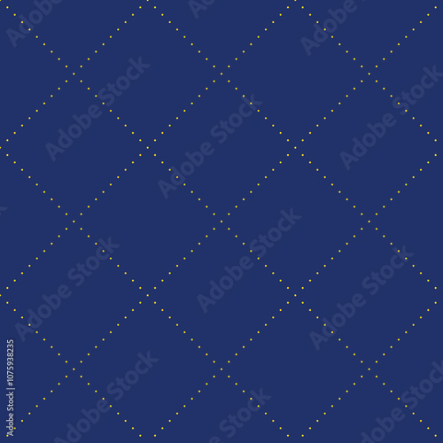 Seamless black and blue vintage op art striped squares geometric pattern vector