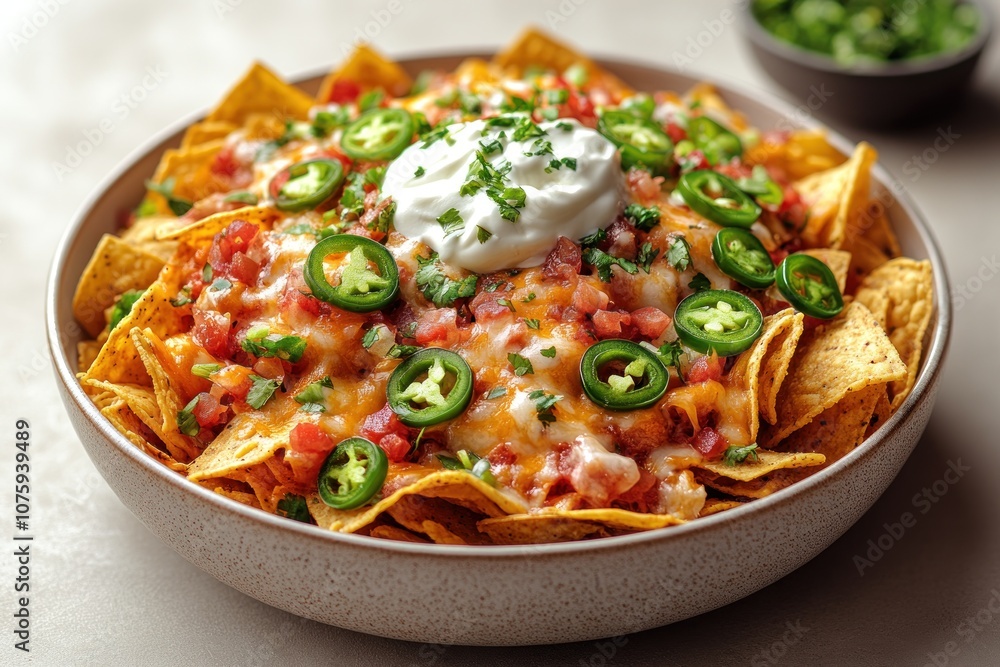 Delicious Nachos with Toppings Delicious Nachos with Toppings