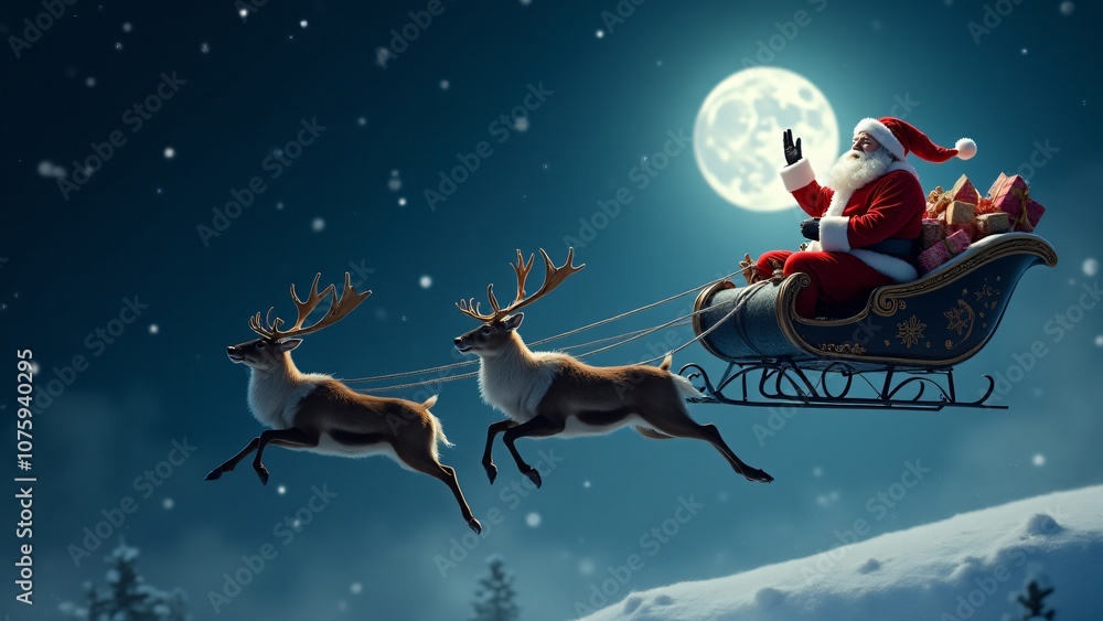santa claus on a sleigh santa claus on a sleigh