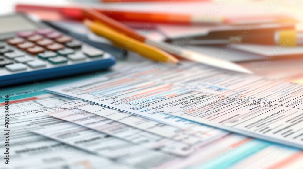 Paperwork and a Calculator Paperwork and a Calculator