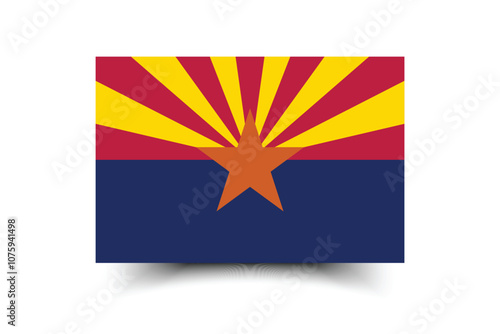 Arizona flag official colors and proportion digital vector illustration
