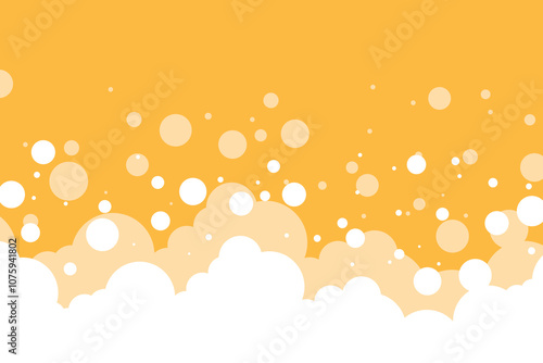 Cartoon beer background, alcohol foam, light liquid splash texture, cartoon drink border. Abstract vector illustration